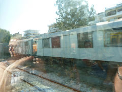 
Rolling stock at Pyrgos Station,  Greece, September 2009